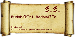 Budaházi Bodomér névjegykártya
